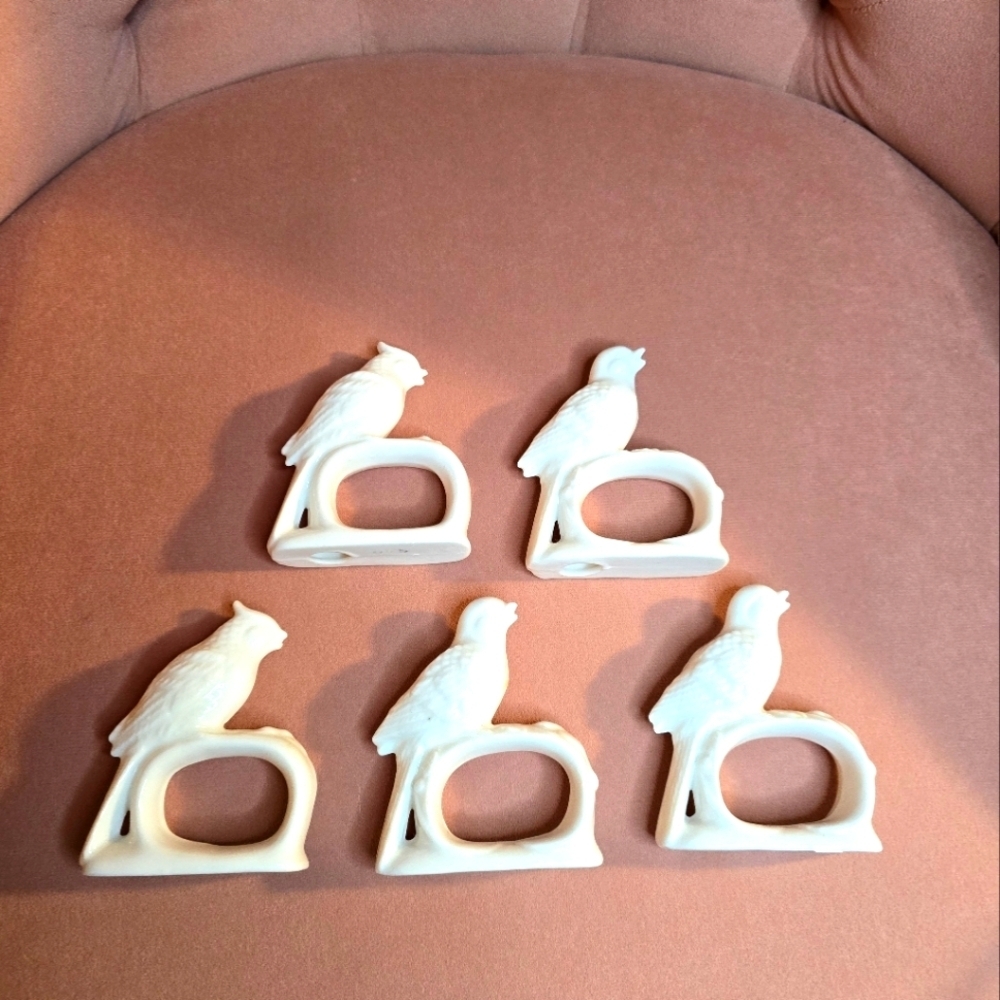 Ardalt Japan Ceramic Napkin Rings Vintage Set of 5